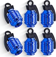 Vista 16 de 4 tapas de vástago de válvula de neumático estilo piscina 8 bolas, cubiertas universales de núcleo de cobre a prueba de polvo para automóviles, SUV