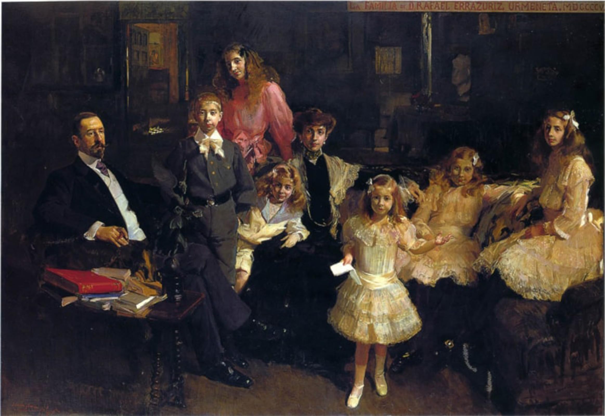 SERENDIPITP Aesthetic Poster Photo Wall Print Retro Picture the Family of Rafael Errazuris by Joaquin Sorolla Y Bastida Modern Wall Artwork for Home Decor 60x90cm