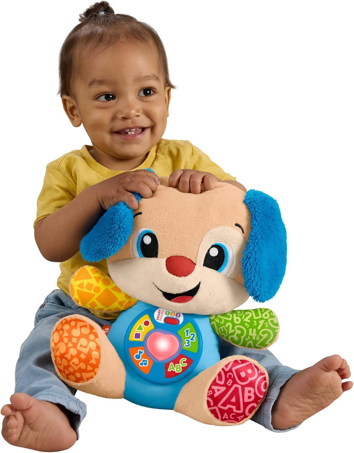 Fisher-Price Laugh and Learn Musical Plush Toy for Babies Smart Stages Dutch English German Italian JFD20 + 6 Months
