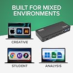 Plugable USB C Triple Display Docking Station with Laptop Charging, for Thunderbolt, USB4, or USB C Systems, Compatible with Windows, macOS, ChromeOS laptops (3x HDMI, 6x USB 5Gbps Ports, 100W USB PD)