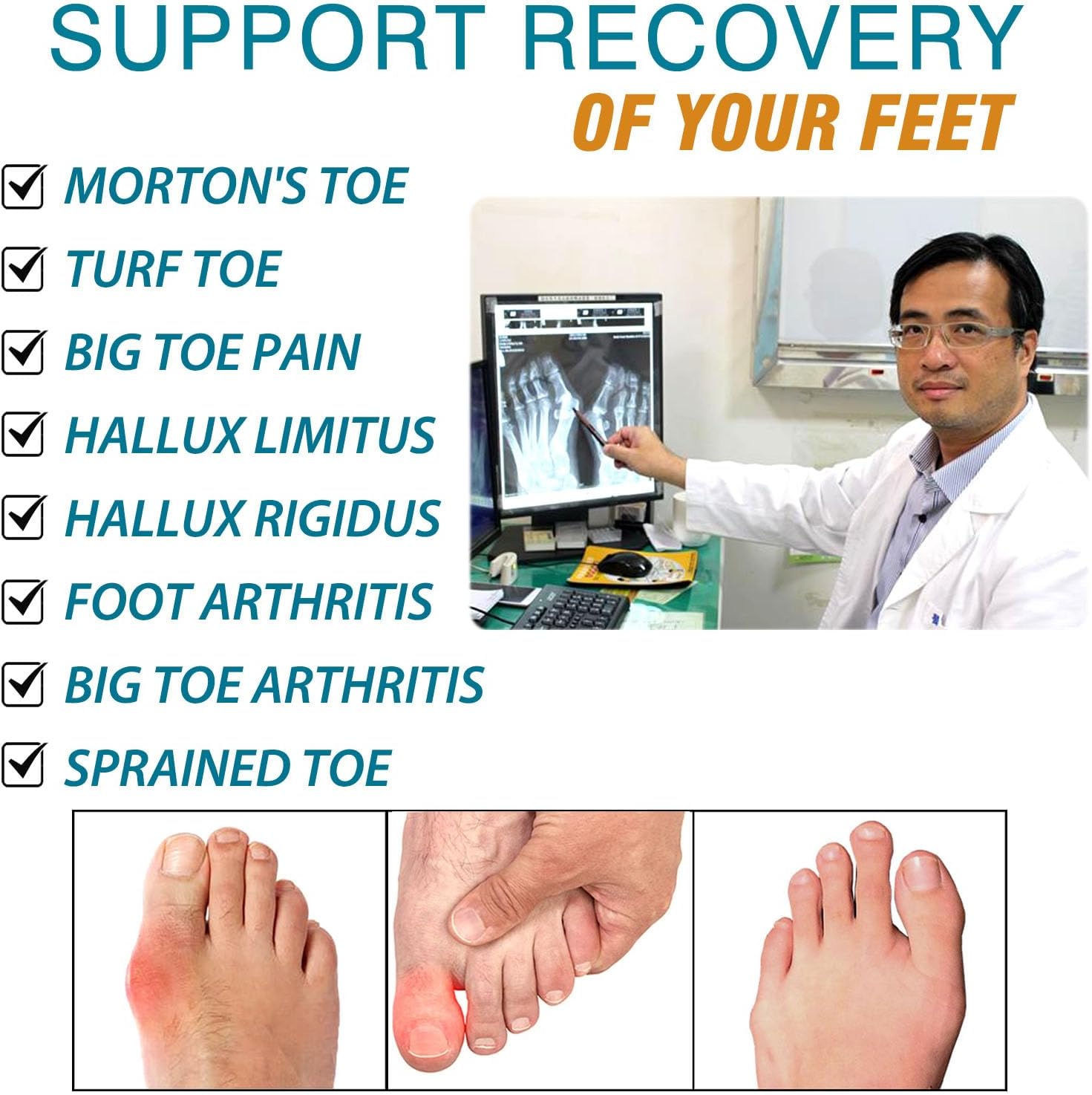 Morton's Extension Orthotic,Carbon Fiber Insole,Rigid Foot Support Insert for Morton's Toe,Turf Toe,Hallux Rigidus,Arthritis,1 Piece 27.5cm(Men Size 11/Women 12) - Image 4