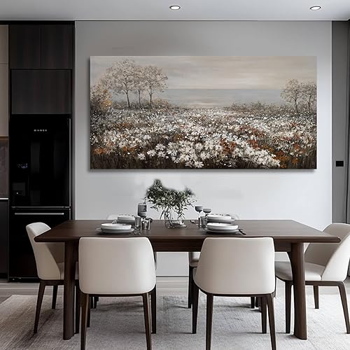 Miniatura 6 de GAIDUOMAI Arte de pared de flores silvestres, decoración de pared rústica de granja, impresiones en lienzo para dormitorio, pintura de paisaje