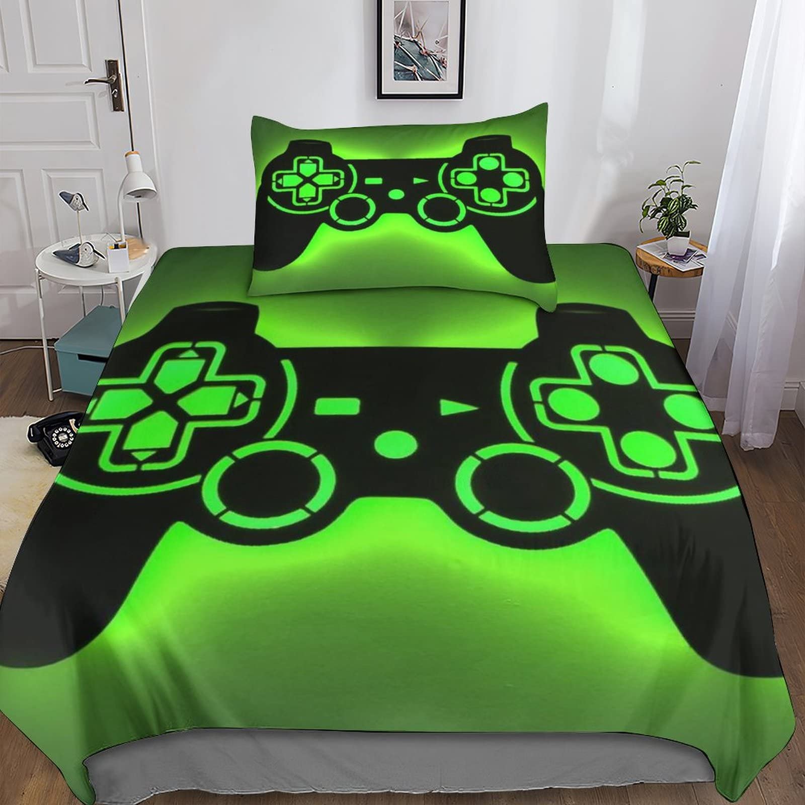 Housse de couette console de jeux hypoallergénique pour préserver le sommeil enfant