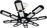 LED Garage Light,Super Bright Screw in E26/E27 Ceiling Shop Work Lamp, 150W 15000 Lumen Deformable Basement Bulb Fixture with 8 Adjustable Panels, Commercial Bay Lighting for Workshop (One Pack)