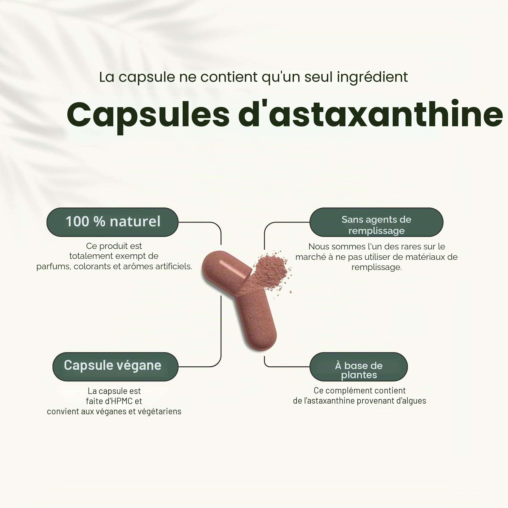 Astaxanthin 60 Capsules 8 mg par capsule 5% Extrait Bio - Pas de comprimés, 12 mg, 6 mg, 4 mg, livre ou poudre - Supplément - Superfood - Astaxanthin - Astaxantin - Plancton