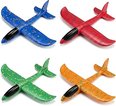 4PCS Foam Plane, Foam Aeroplane, Gifts for Foam Gliders for Backyard and Park, for Airplane Enthusiasts and Outdoor Sports