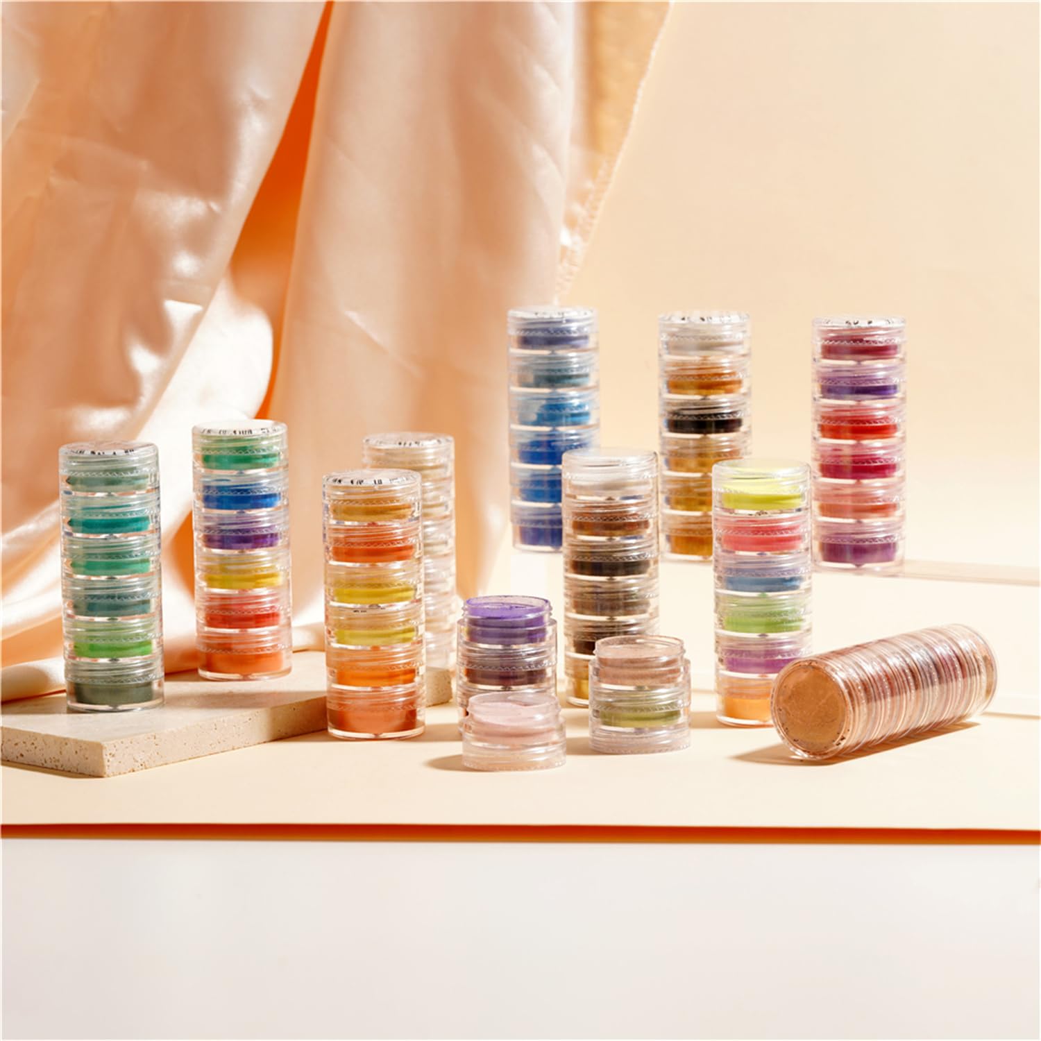 6 Colors Magic Resin Pigment Mirror Rainbow Pearl Powder Colorant Epoxy Resin Glitter for Resin Crafting, Soap Candle Making, Paints and Nail Polish (Set A)