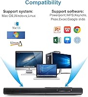 Vista 4 de (2 Unidades) Presentador Inalámbrico Remoto, Clicker de Presentación con Hiperenlace y Control de Volumen Remoto PowerPoint Clicker de Presentación