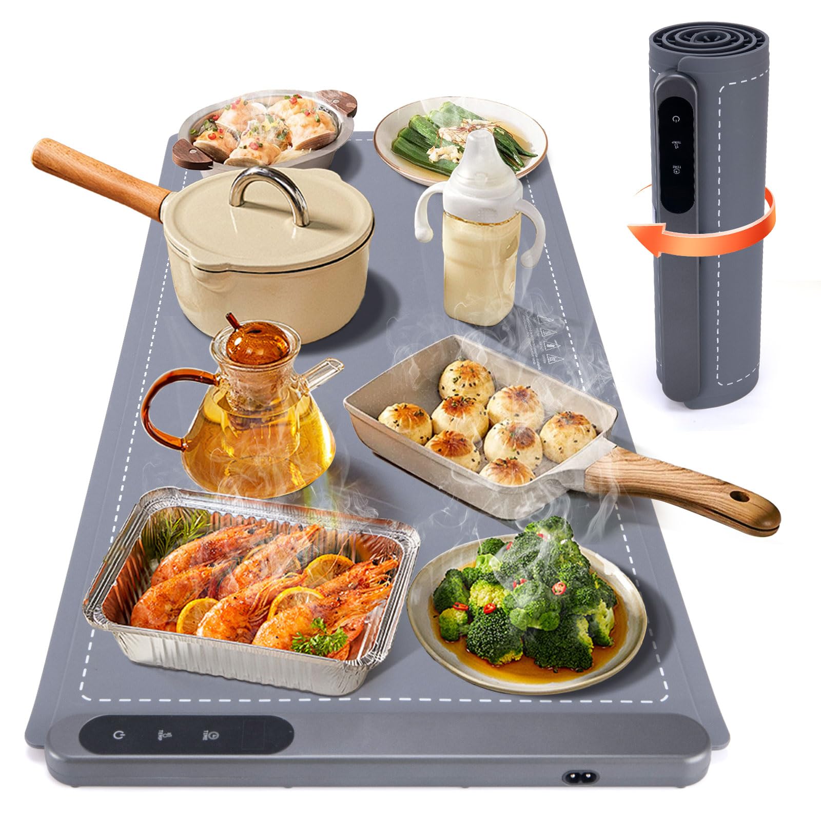 CMOOD Tapete Aquecedor De Alimentos, Tapete Aquecedor Extra Grande 91Cm X 41Cm 580W,