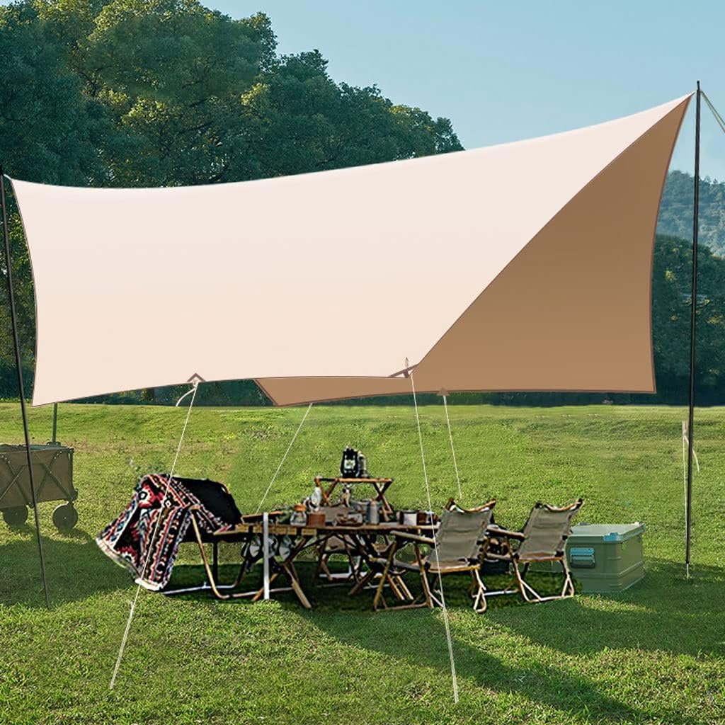 Tent Tarp Camping Tarp Waterproof Rain Fly Tarp for Hammock and Shelter Camping Accessories Outdoor Supplies Tent Tarp (Size : 290 * 440cm)