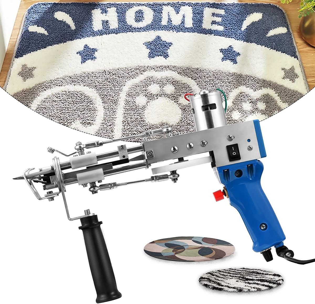 2 in 1 Cut & Loop Pile Carpet Tufting Gun, Electric Carpet Weaving Knitting Machine Flocking Machine for High-Speed Weaving of Carpets, Gift for DIY Knitting & Crochet