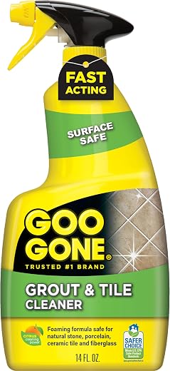 Goo Gone Grout & Tile Cleaner – Stain Remover – 14 Fl. Oz.
