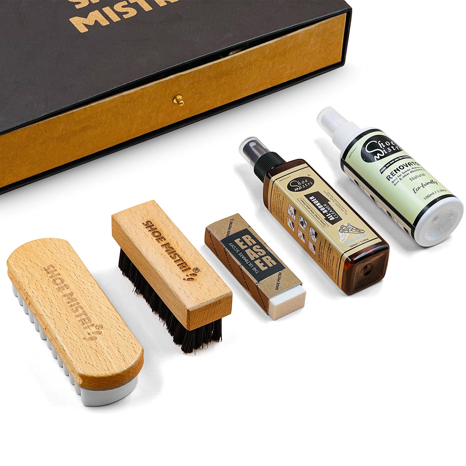 Shoe mistri Suede & Nubuck Cleaning Kit | Multi-Purpose Cleaner for Gently Removing Dirt, Scuffs & Stains | Suitable for Boots, Shoes, Jackets, Handbags & Other Suede Items