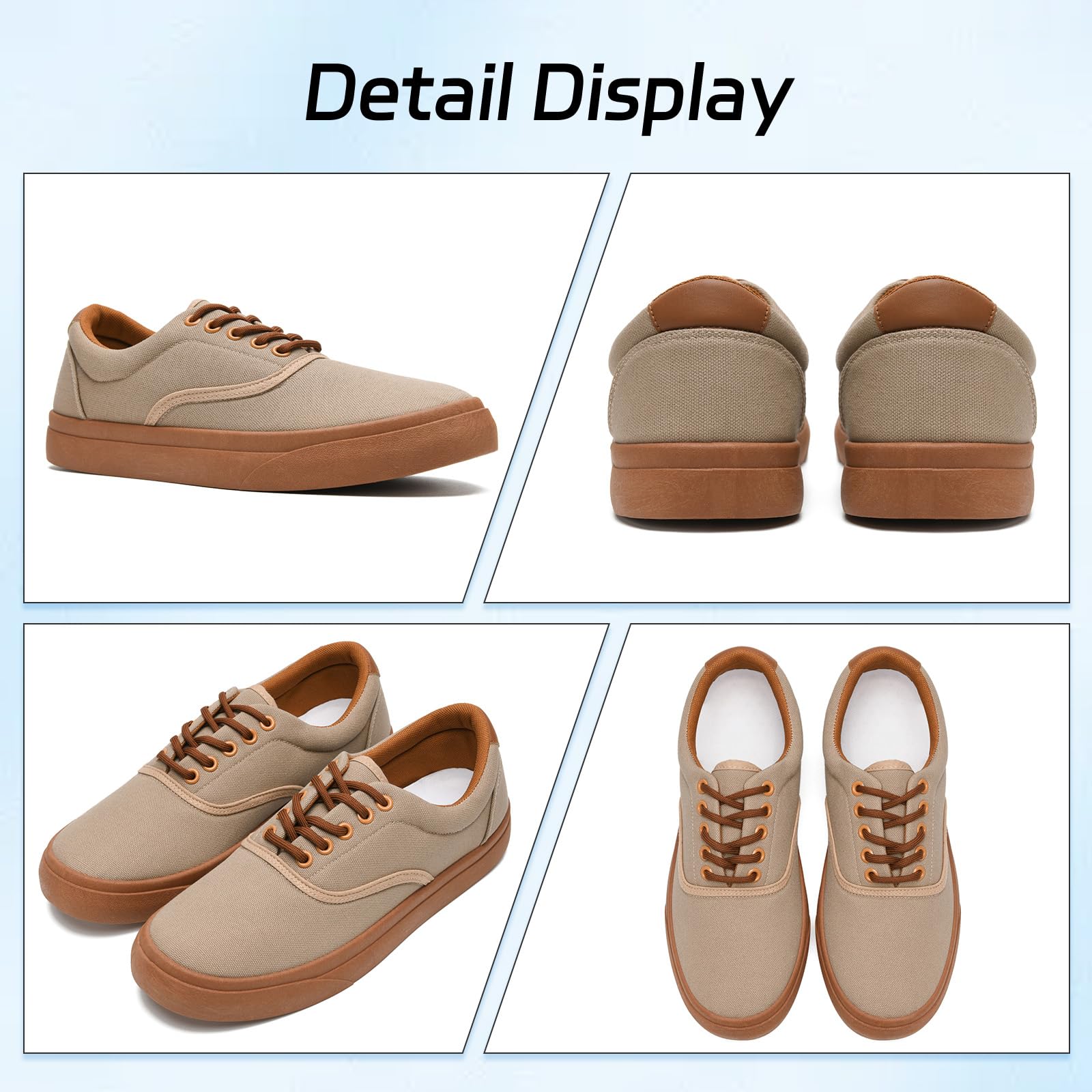sharllen Herren Canvas Sneaker Low Top Stoffschuhe Leicht Mode Turnschuhe