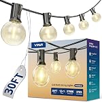 Lumières de patio VIPAR, 30 pi 13 ampoules G40, lumières extérieures étanches, suspendues, dimmables, connectables pour balcon, jardin, porche, terrasse, décoration de jardin, 2700K