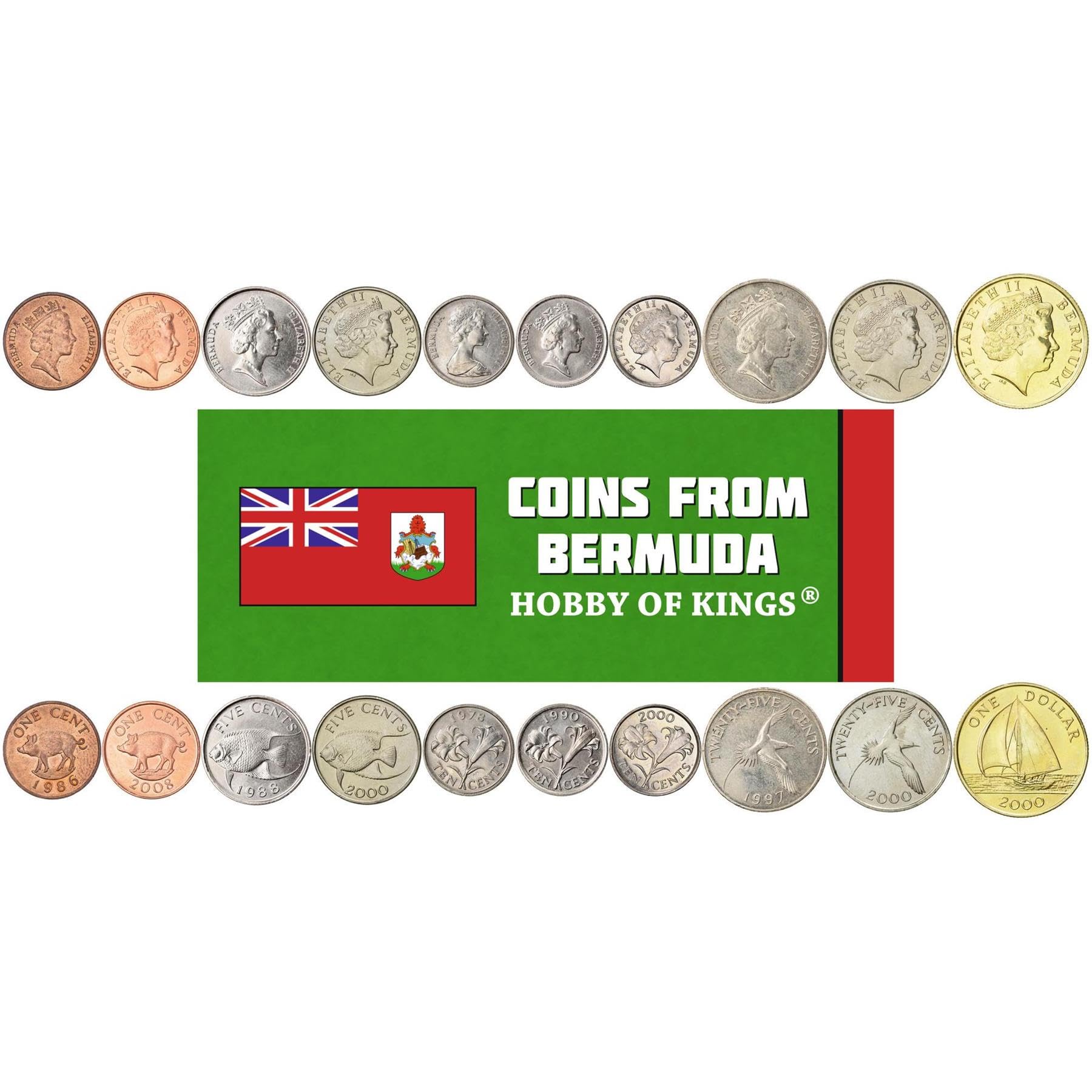 10 Bermuda Coins from British Overseas Territories - Image 2