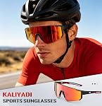 KALIYADI Sports Sunglasses-for-Men Lunettes de soleil polarisés: Lunettes de Soleil Sport Hommes avec UV Protection pour la pêche à vélo