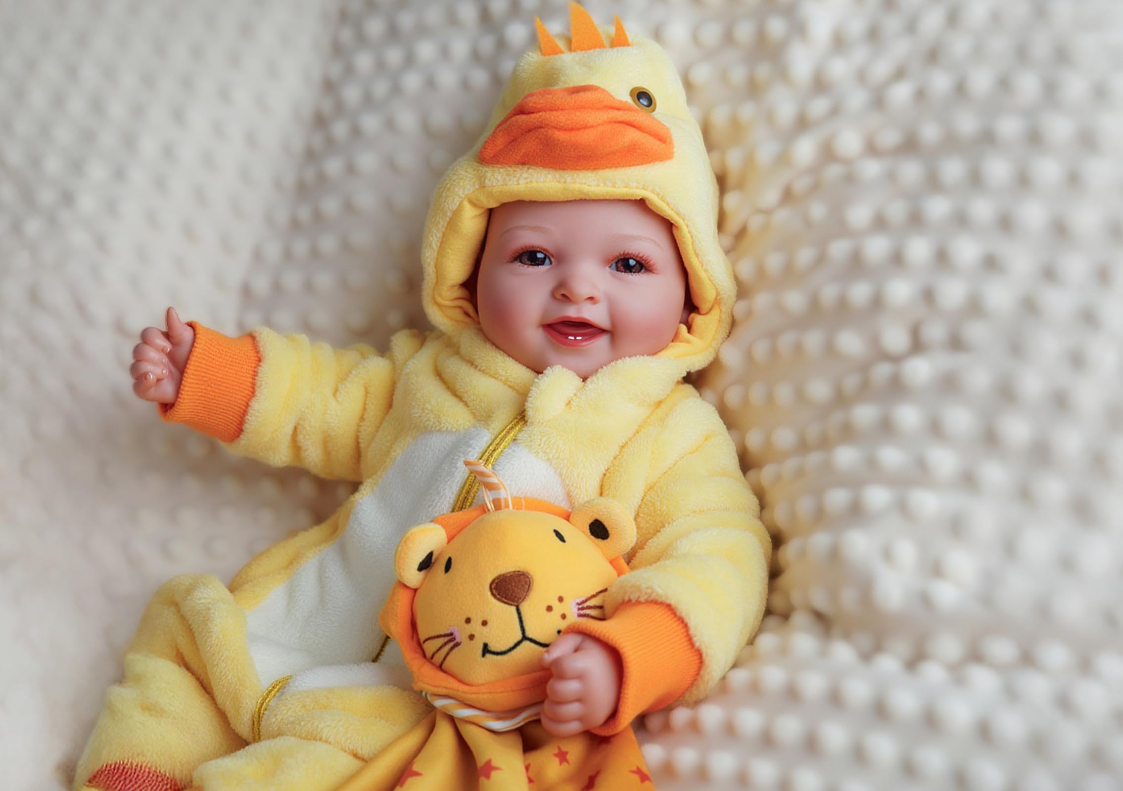 BABESIDE Baby Dolls Mia - 17 Inch Realistic Newborn Baby Doll Girl with Adorable Smile, Real Life Baby Dolls with Accessories for Kids Age 3+ Girls Gifts & Collection