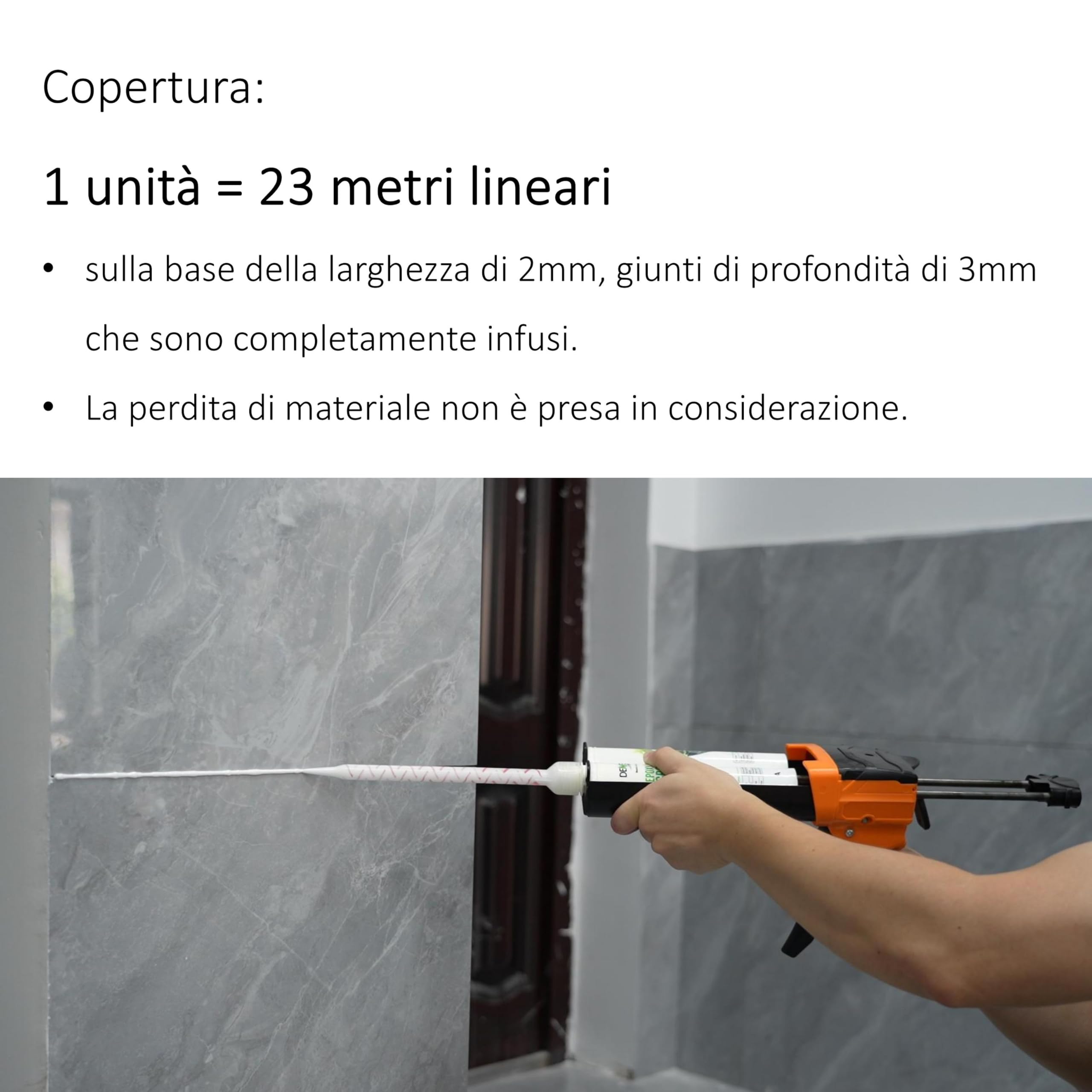 Malta epossidica per fughe per piastrelle e pietra, impermeabile, resistente alle macchie, alla muffa, alle crepe e agli agenti chimici, per pavimento e parete, pronta all'uso, facile da applicare e