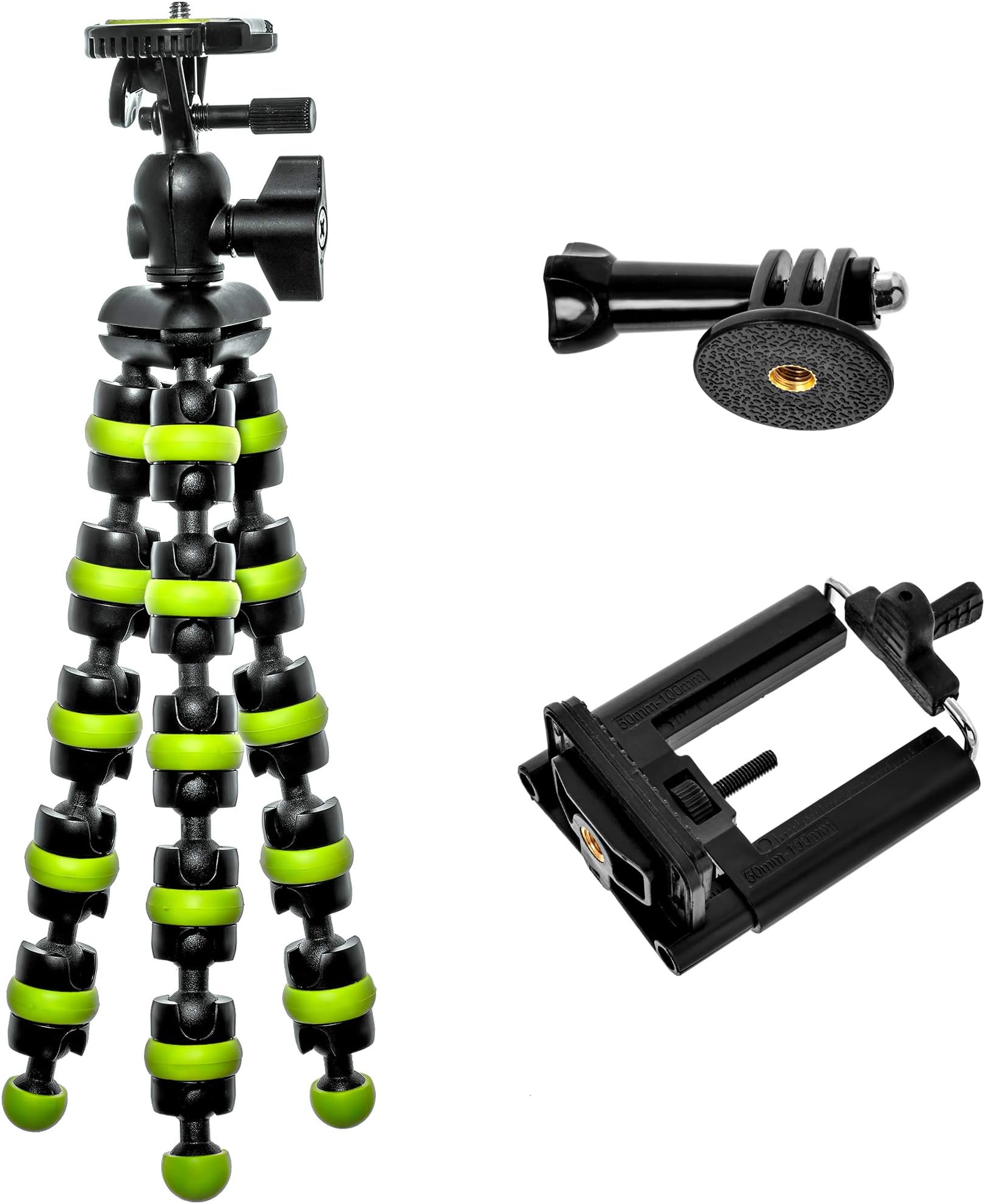 Flexible Tripod - Vlogging Tripod - Cell Phone Tripod for iPhone X 8 Plus 7 with Gopro Mount, Bontend