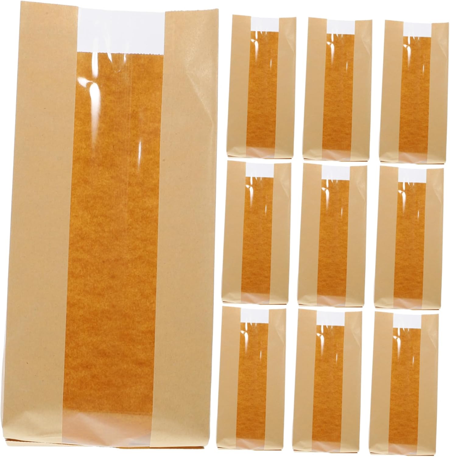 100pcs Sourdough Bread Bags Reusable Kraft Paper Packaging Bags for Homemade Bread Snacks