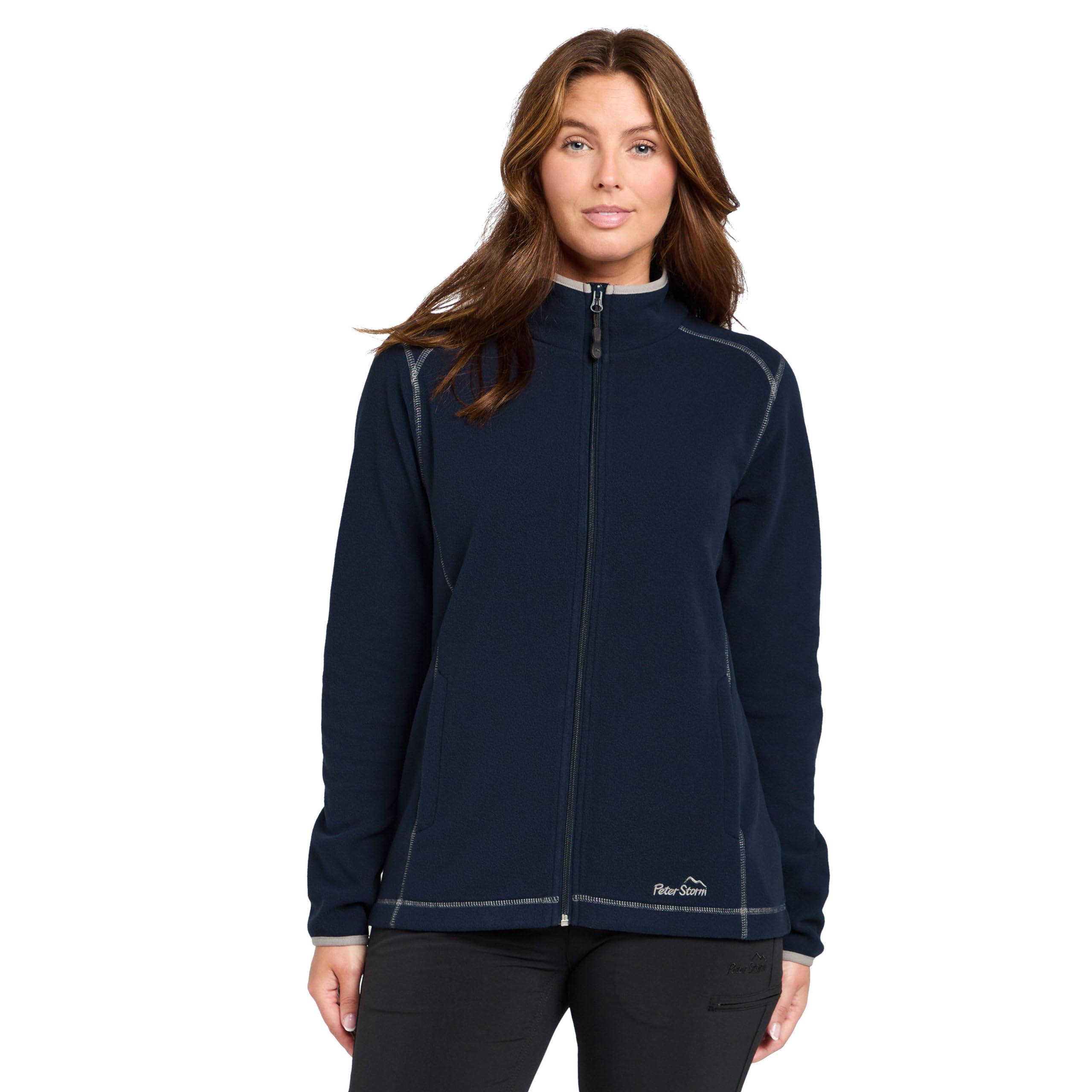 Peter Storm Women's Bracken Full Zip Fleece Navy Size 10