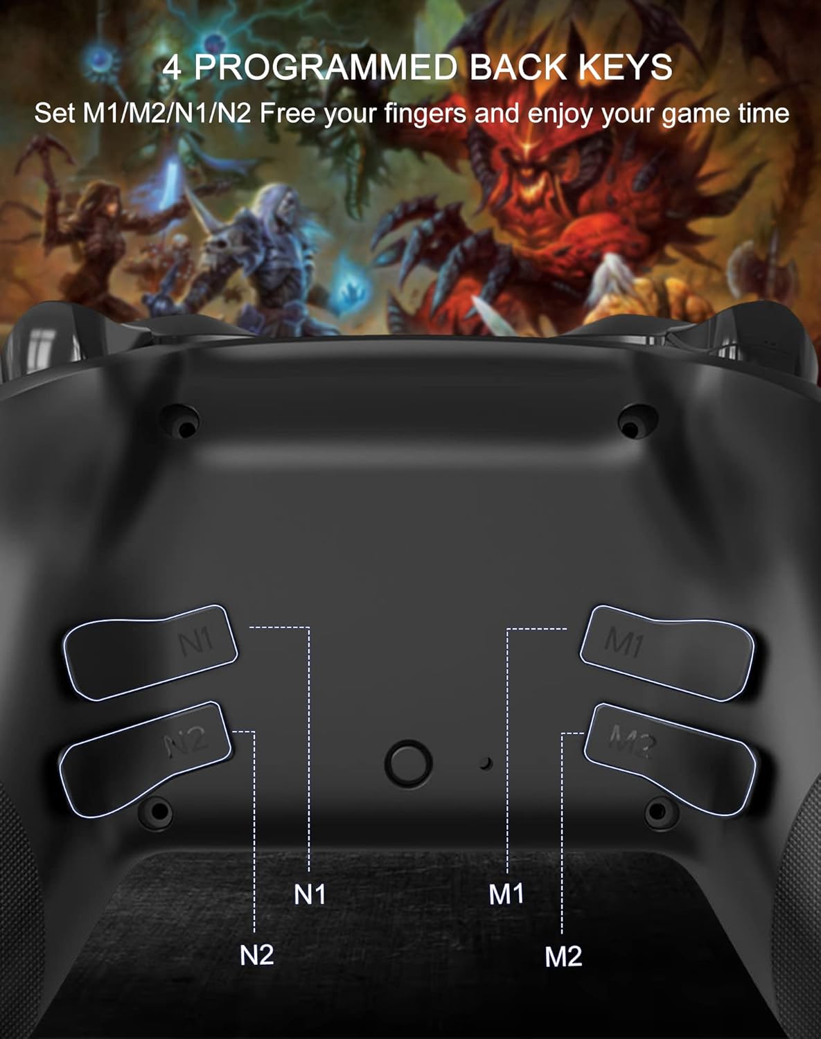 Joso Mobile Controller for iPhone, Android, Nintendo Switch, PC, Controller Joystick Gamepad for iPhone 14 13 12, COD Mobile, with LED Linght/Programmable Button/Turbo/6-Axis Gyro/Dual Motor