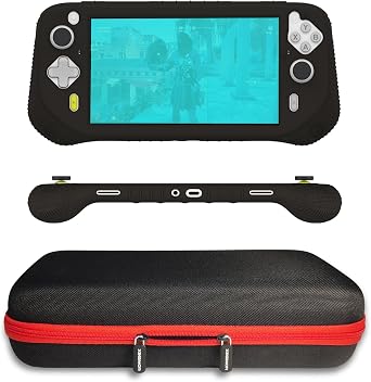 Silicone Cover and Carry Case Logitech G Cloud Gaming Compatible Handheld Screen Protector for Logitech G Cloud Console Accessories Black/Black