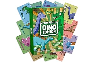 Wreathy Games® - Go Fish Dino Edition™ Card Game Deck - Ages 3 and up