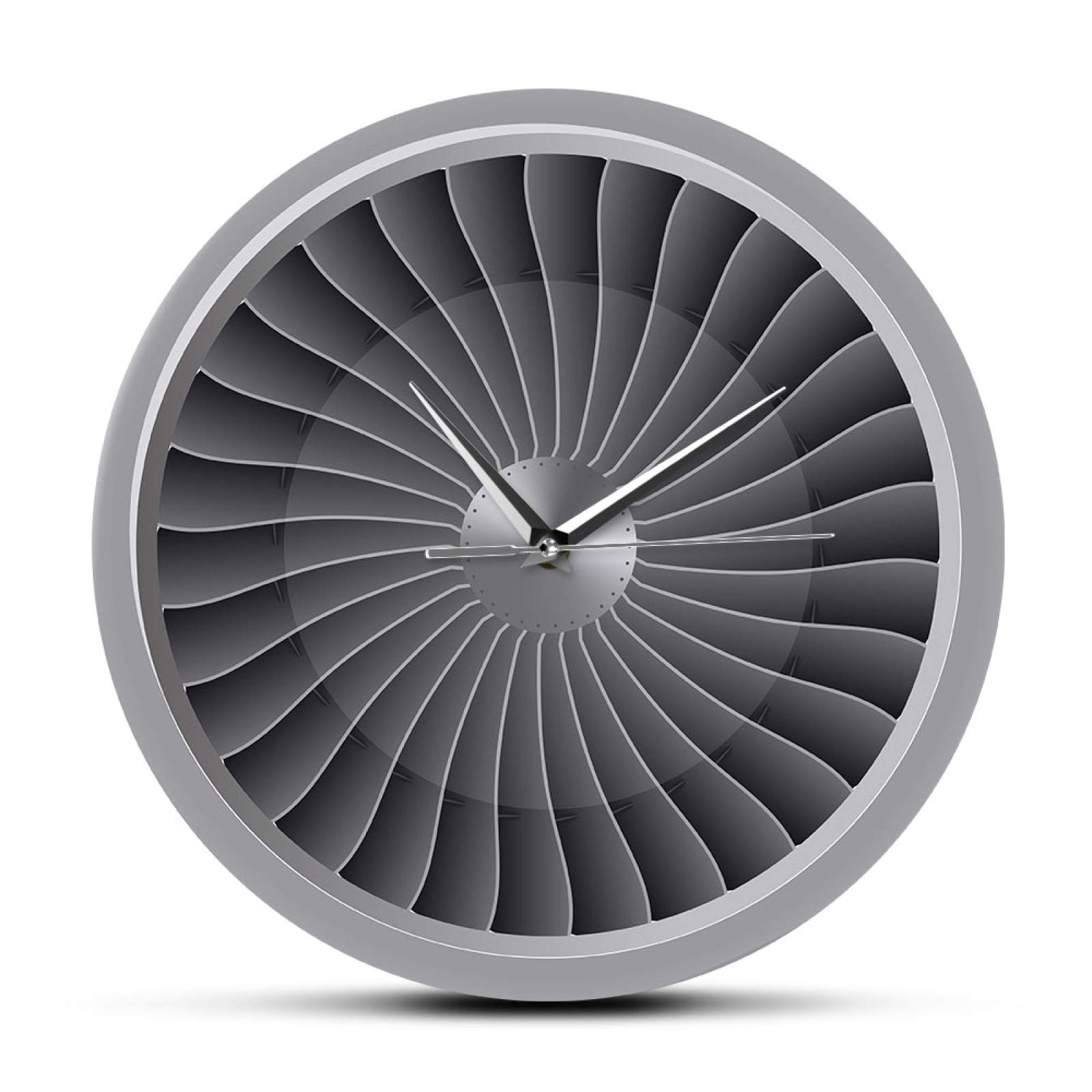 Horloge murale avion jet de 30 cm avec mouvement silencieux pour passionnés d'aviation