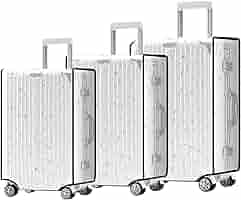 LDXDRU Kofferschutzhüllen 3er Set - Transparente PVC Hüllen 20+24+28 Zoll