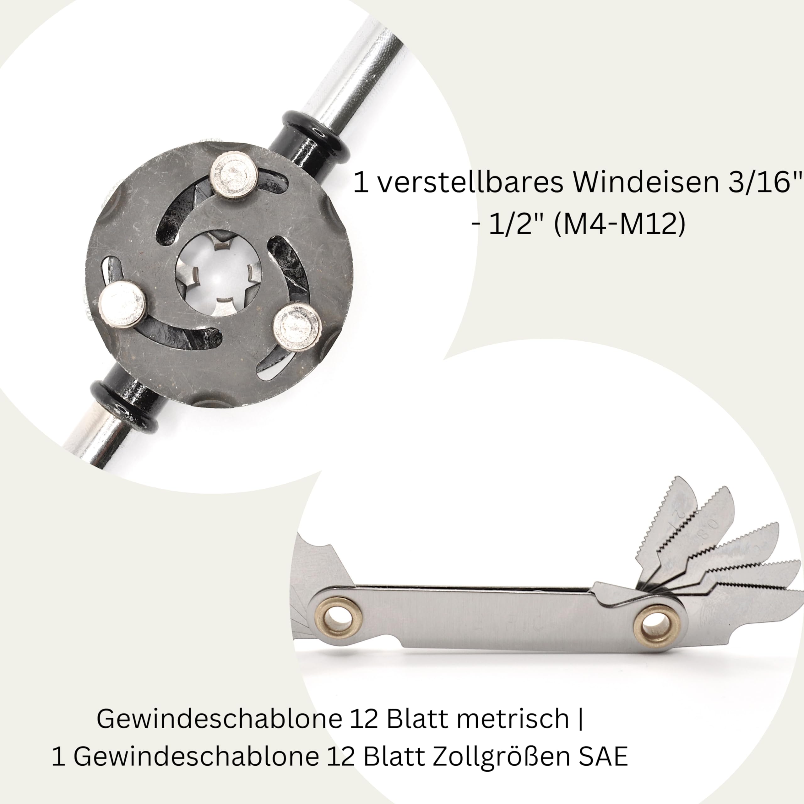 Set di filettatrici 60 pezzi metriche pollici UNC UNF maschi