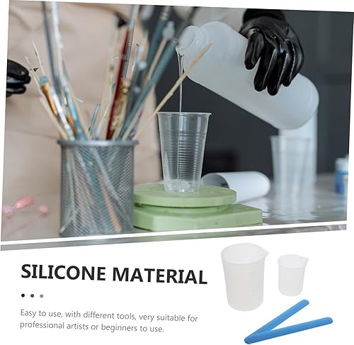 Miniatura 8 de Anneome 1 juego de moldes de resina para manualidades de resina, material de bricolaje, suministros de manualidades de silicona, tazas de mezcla de