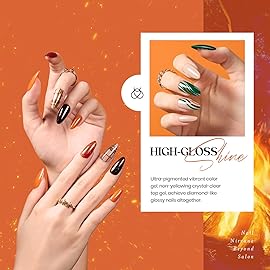 beetles Gel Polish Cozy Campfire Shade Collection - Fall Nail Fest Fall Gel Nail Polish Set, 20 Colors Autumn Orange Yellow Green Brown Red Shades UV LED Cured Soak Off DIY Manicure Gift for Girl