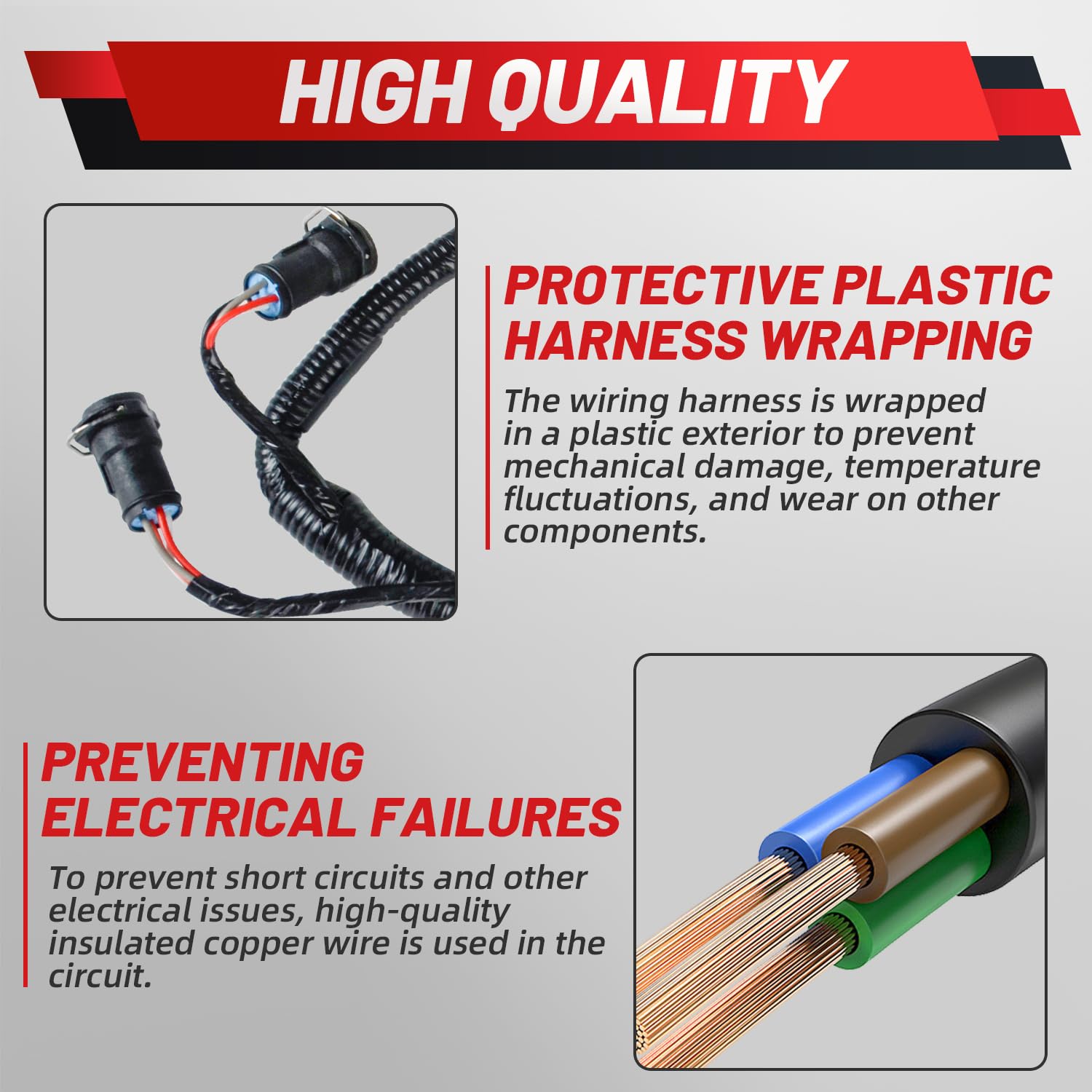Upgraded FICM Fuel Injector Module Wiring Harness Compatible with Ford F250 F350 F450 F550 2003-2007 Excursion 2004-2005 6.0L Powerstroke Diesel Replace 5C3Z-9D930-A 5C3Z9D930A