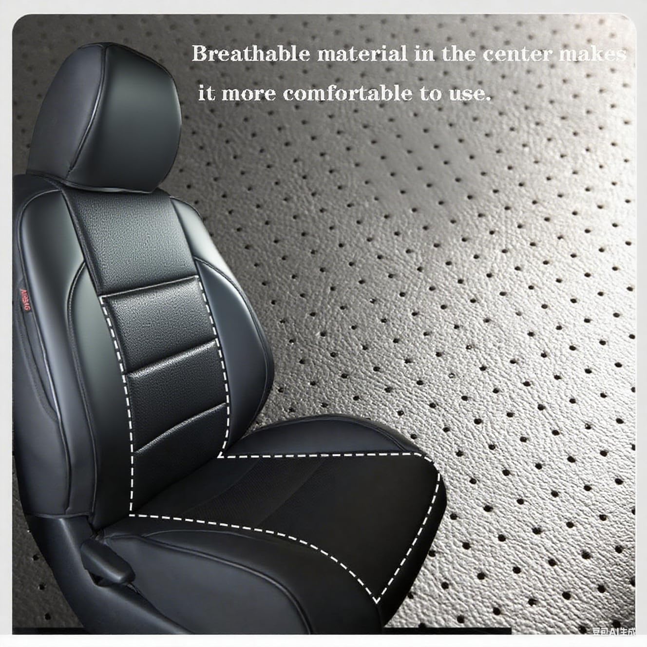 CocheFamilia Custom Fit Tacoma Front Car Seat Covers for Select Toyota Tacoma 2016 2017 2018 2019 2020 2021 2022 2023 Double Cab/Access Cab - Front Row Only,Leather (Black and Grey)