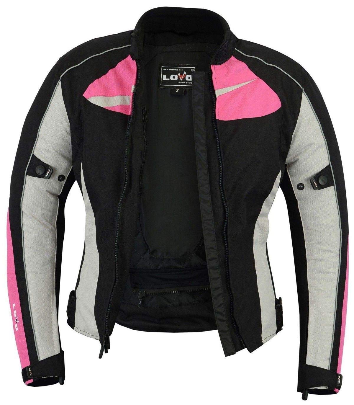 LOVO - Chaqueta Moto Mujer para Invierno - Cazadora Moto Mujer con Protecciones CE - Ropa Moto de Alta Protección - Estilo Deportivo y Seguro - Chaqueta Moto Resistente para Frío y Lluvia