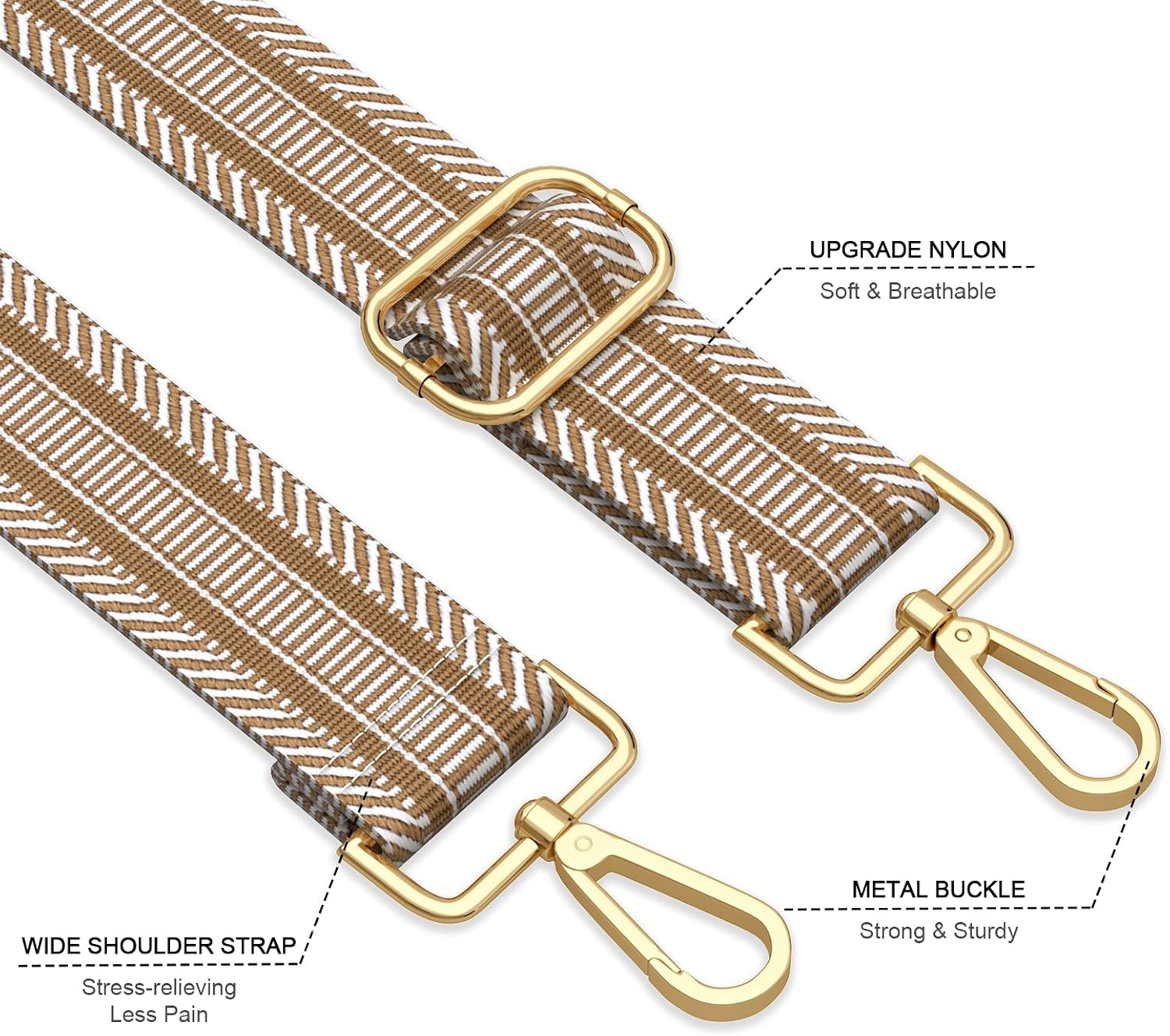 Wide Shoulder Strap Purse Strap Adjustable Replacement Crossbody Handbag Extender Bag Belt image 4