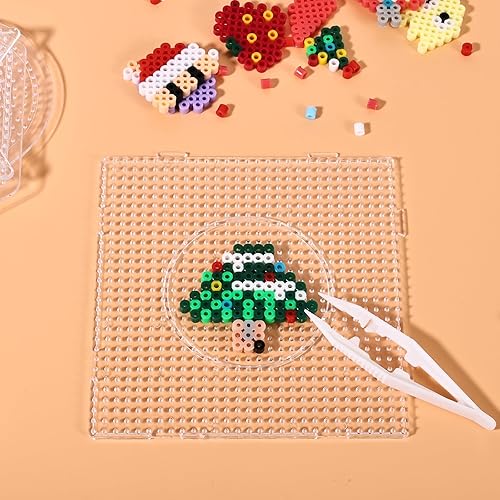 Vista 17 de Perler - Tableros de cuentas Dedoot de 18 piezas de 0.197 in, tablero de cuentas de plástico transparente con diseño de cuentas Perler