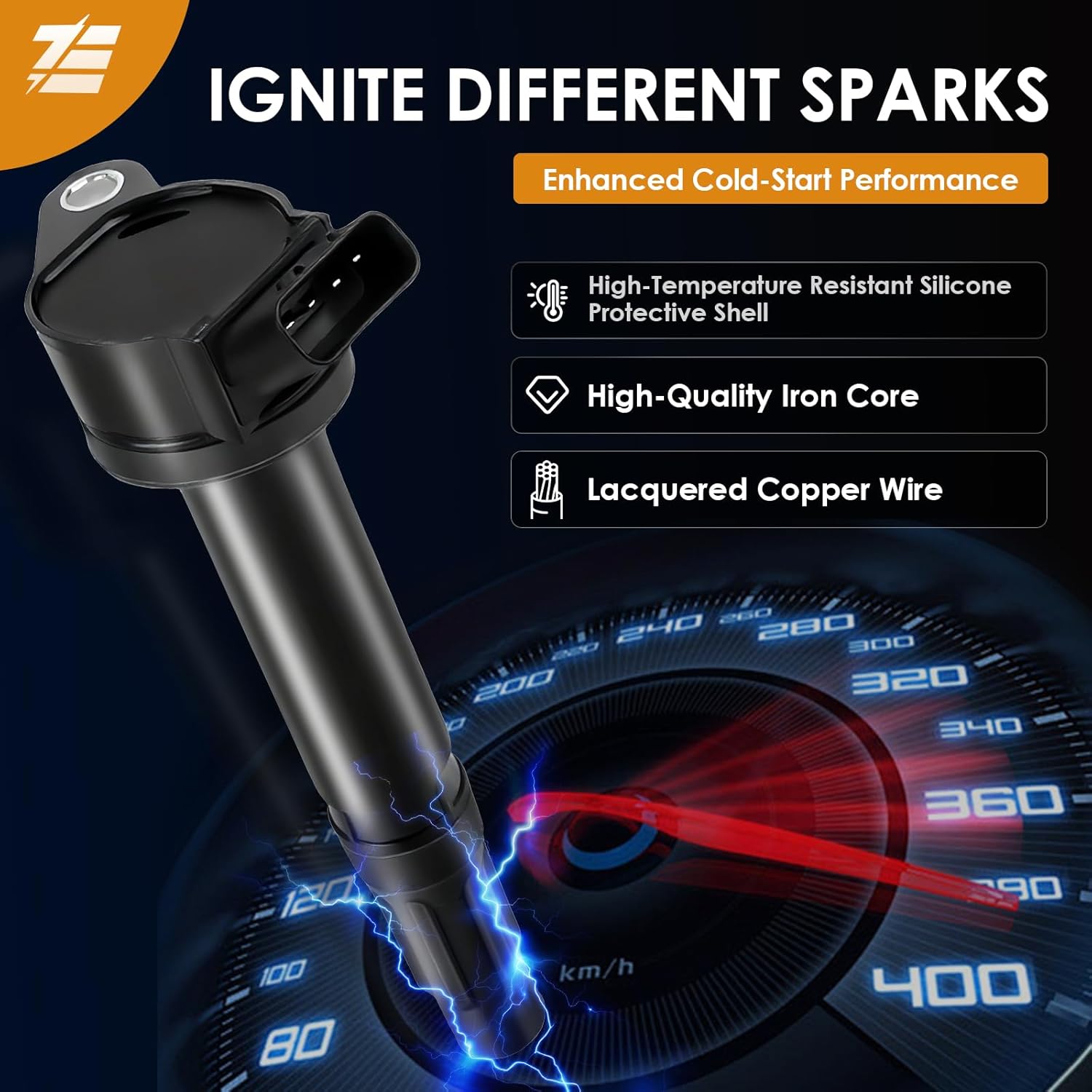 EzeXpreze Set of 6 Ignition Coils Spark Plugs for Toyota Sienna Avalon Camry Highlander RAV4 Lexus RX350 IS350 ES350 2007 2008 2009 2010 2011 2012 2013 2014 2015 Coil Packs Spark Plugs 3.5 V6# UF487