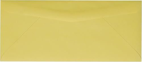 50 sobres de negocios, solapa estándar (amarillo, 9.5 x 4.125 pulgadas)