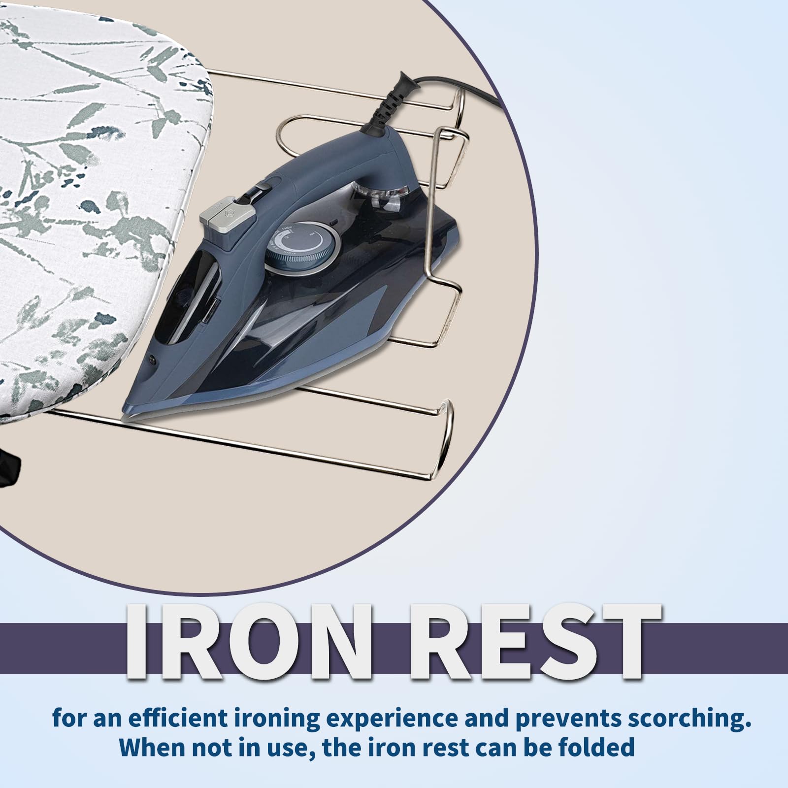 AKTIOIN Tabletop Ironing Board Folding with Iron Holder and Iron Rest, Portable Space Saving Small Metal Ironing Board