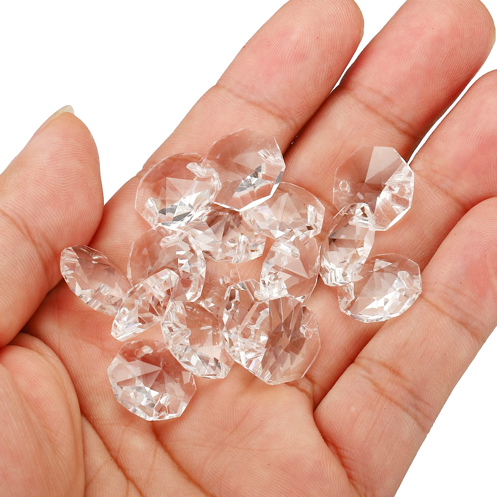 Lampadario Di Cristallo Con Perline, Anni '50 - Foto 6