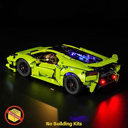 Miniatura 2 de BrickBling Kit de luz LED compatible con Lego Lamborghini Huracán Tecnica, juego de iluminación compatible con Lego 42161 (sin modelo incluido)