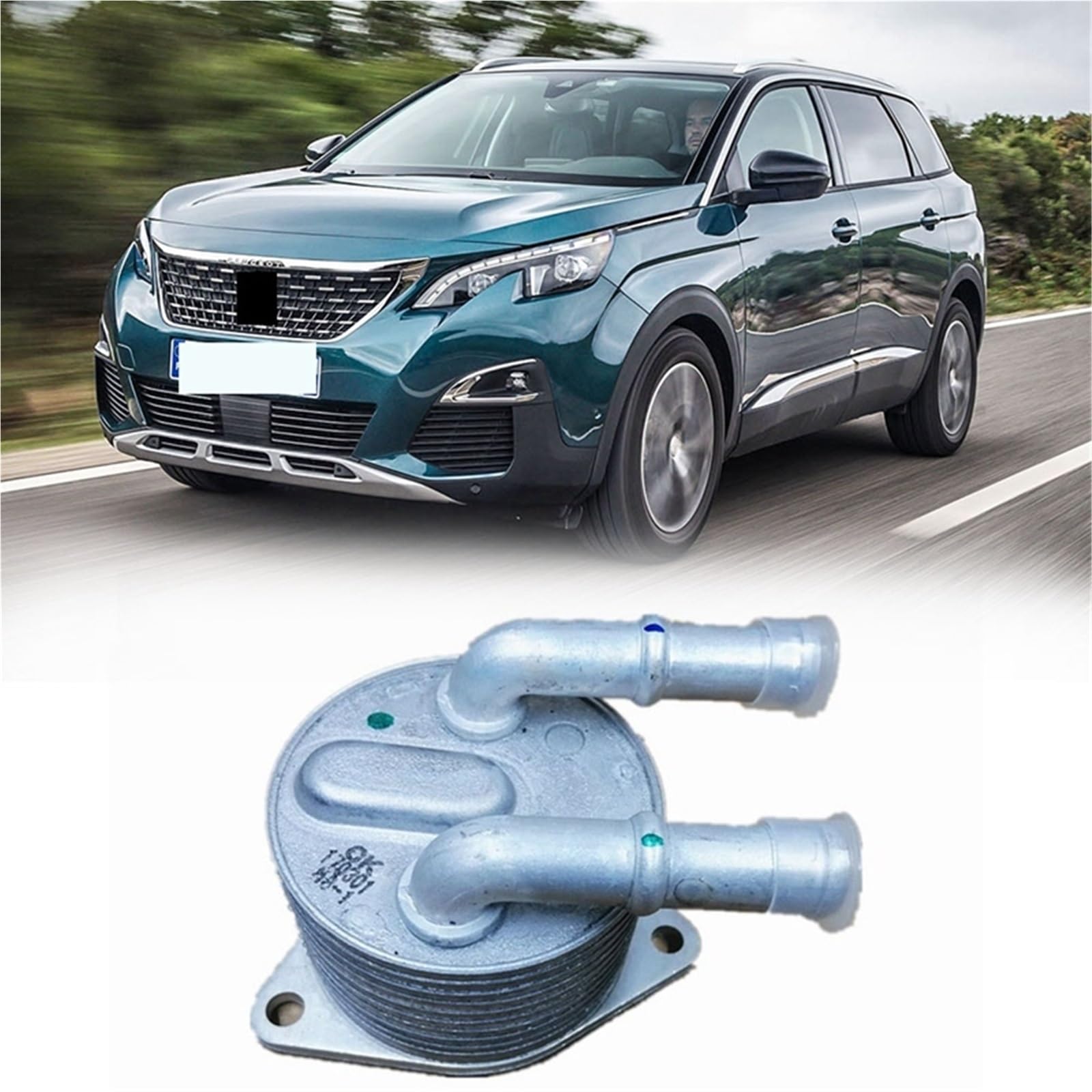 ręczny przetwornik chłodnicy Olej do automatycznej skrzyni biegów AT8 9827747580 pasuje do Peugeota 4008 (P84) 5008 508L pasuje do Citroena C5 Aircross C6 DS7 chłodnicy oleju przekładniowego