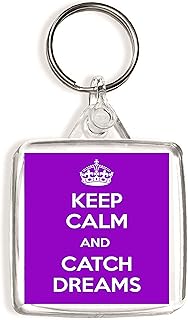 Keep Calm and Catch Dreams - Square Keyring