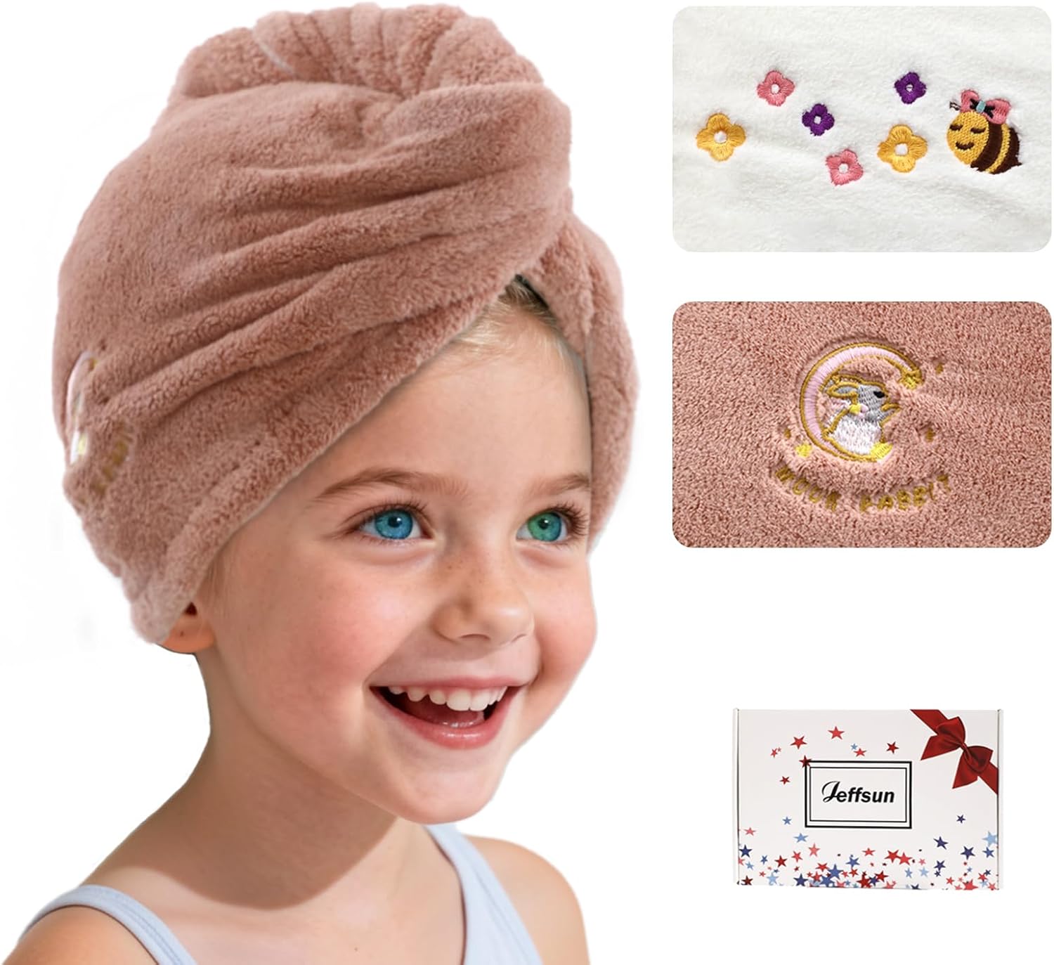 マイクロファイバーヘアタオルラップ 女性用 2枚パック 超吸収性 速乾 ヘアターバンタオル 長くて太いカーリー 縮れた濡れた髪用 2