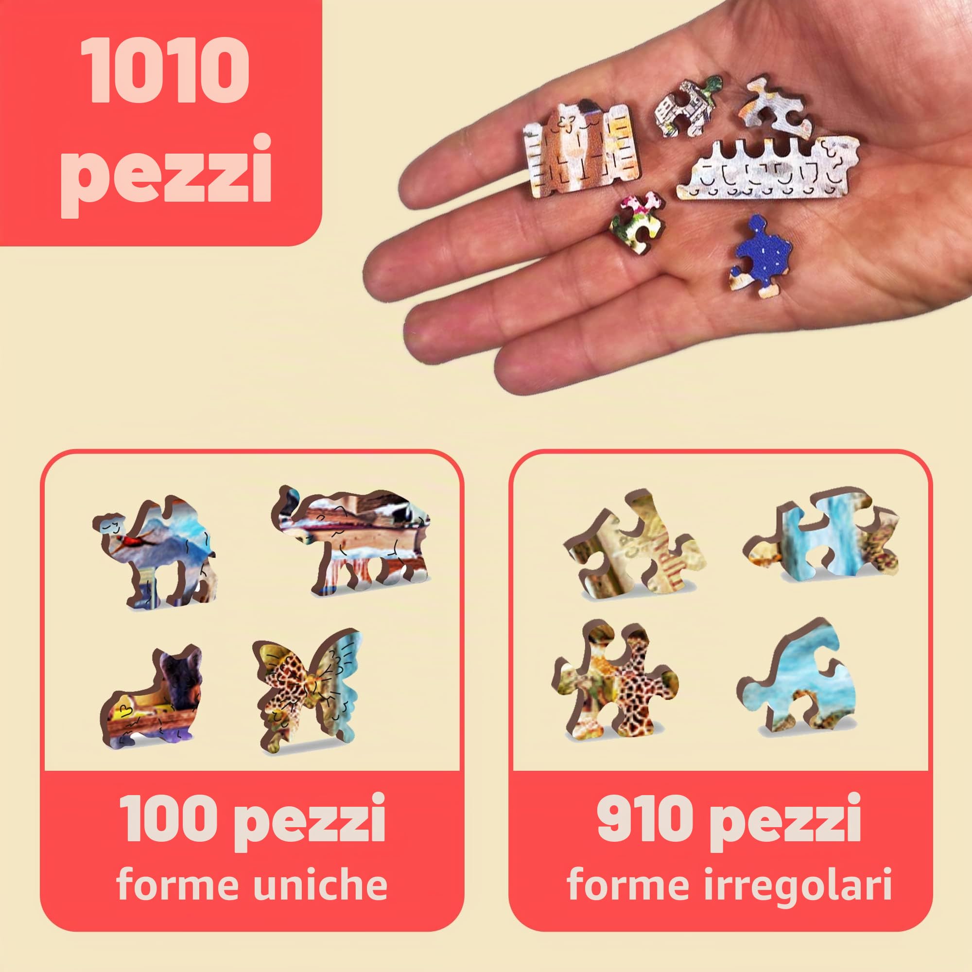 Libreria Puzzle in legno