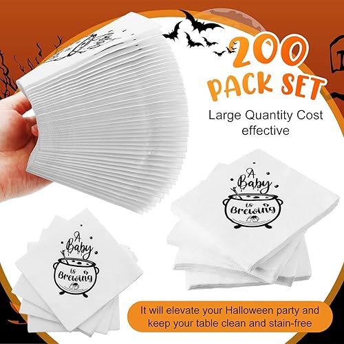 Miniatura 2 de Servilletas de Halloween para baby shower, decoración de baby shower, servilletas de Halloween para baby shower, revelación de género, decoraciones
