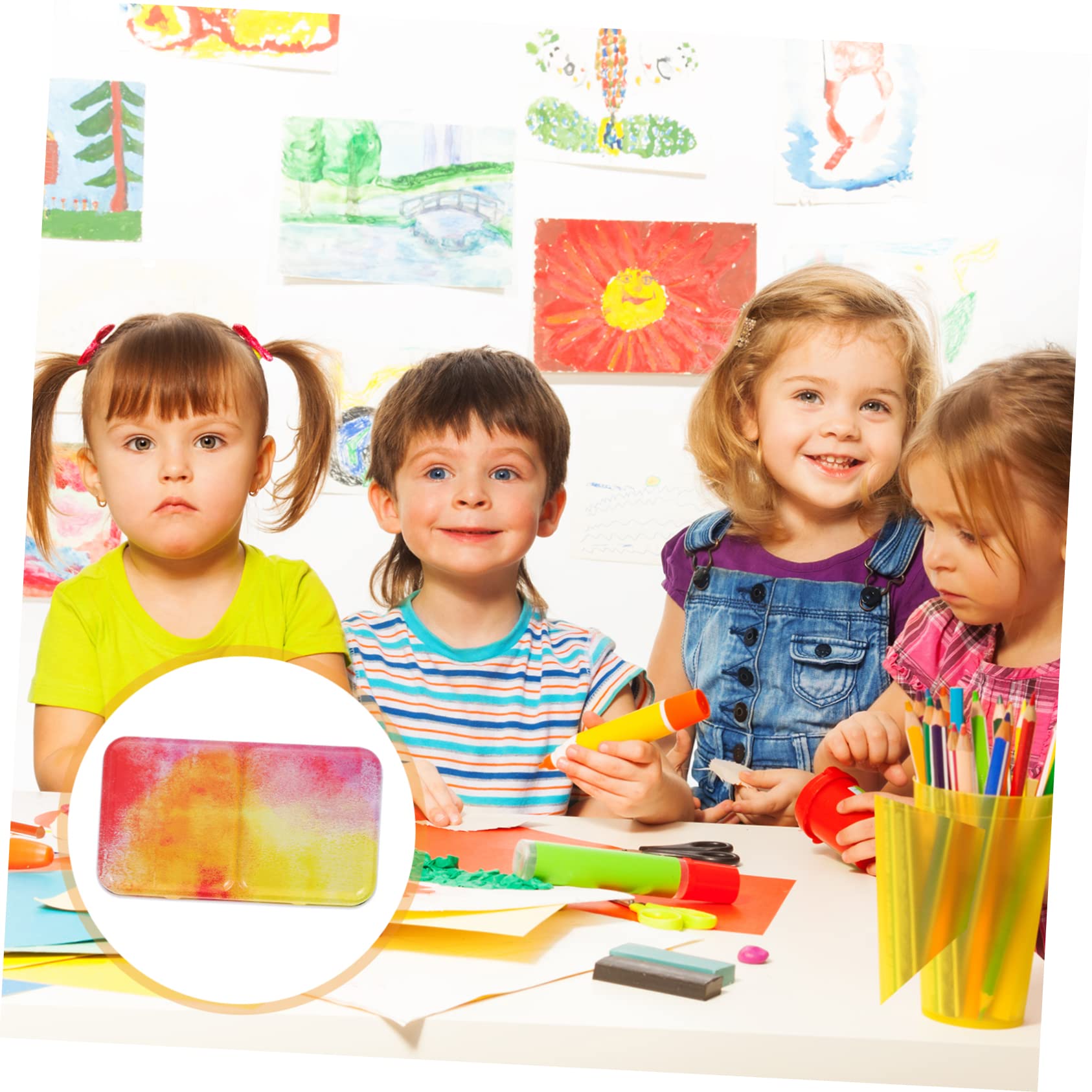 2ensembles Palette De Peinture Vierge avec Compartiments Ensemble De Boîte De Rangement pour Peinture Aquarelle Et Huile pour Artistes Déplacement Et Créatifs